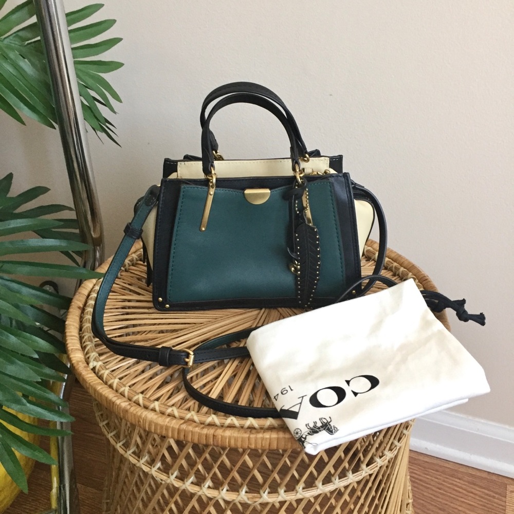 Coach Dreamer 21 Crossbody Bag Color Block Green Mini - Picture 2 of 7